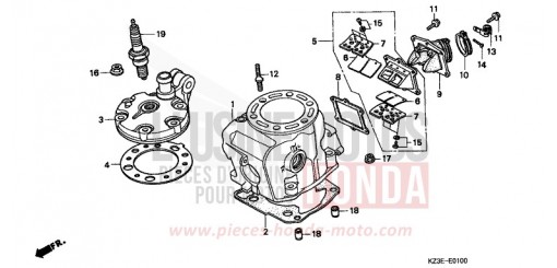 CULASSE CR250R1 de 2001